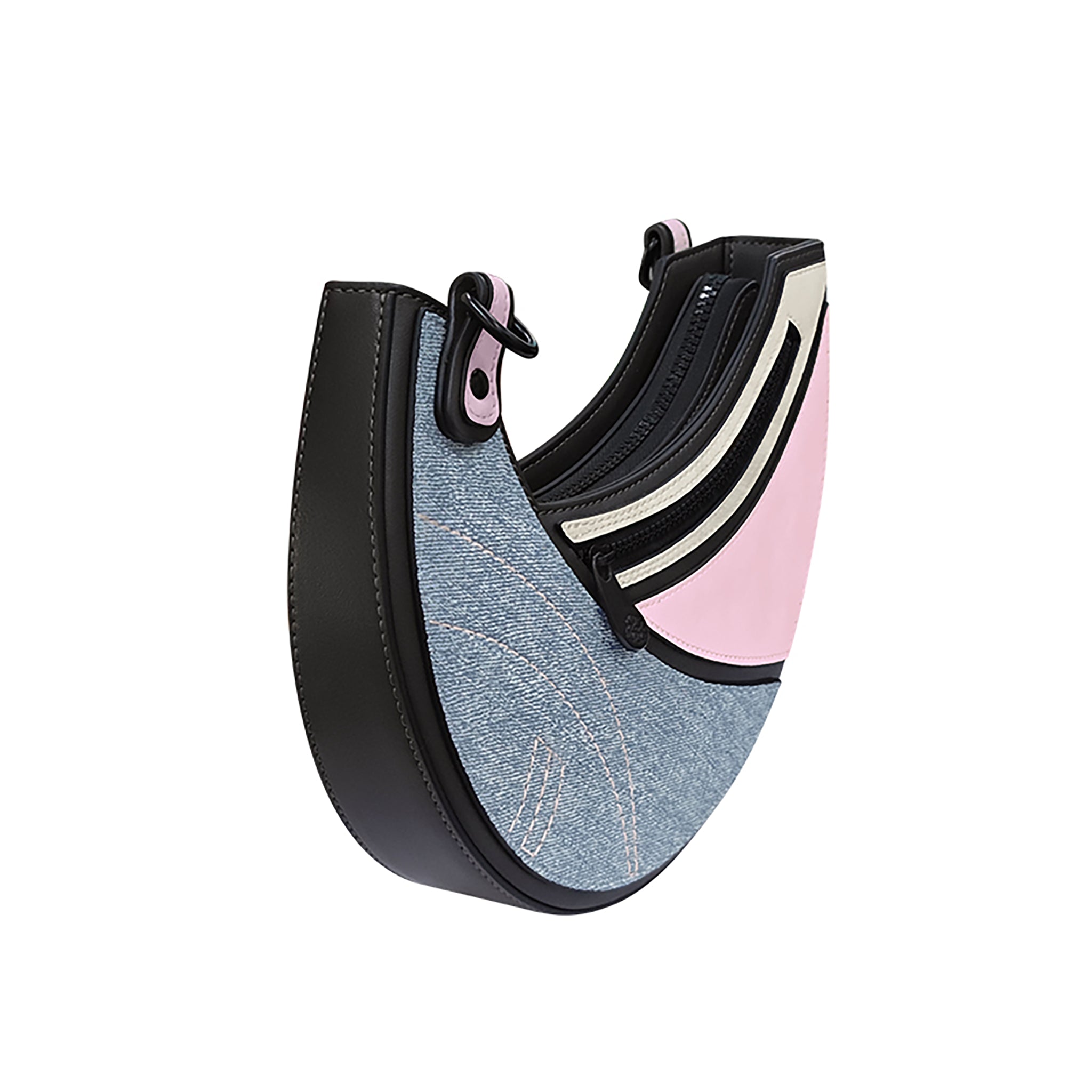 Luna Bag Cross Body  Shoulder Bag-Denim Pink