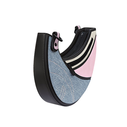 Luna Bag Cross Body  Shoulder Bag-Denim Pink