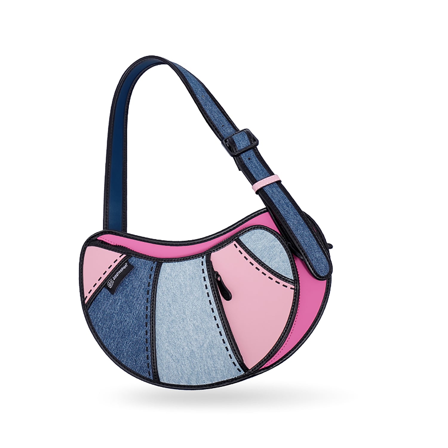 Croissant bag-Denim Pink