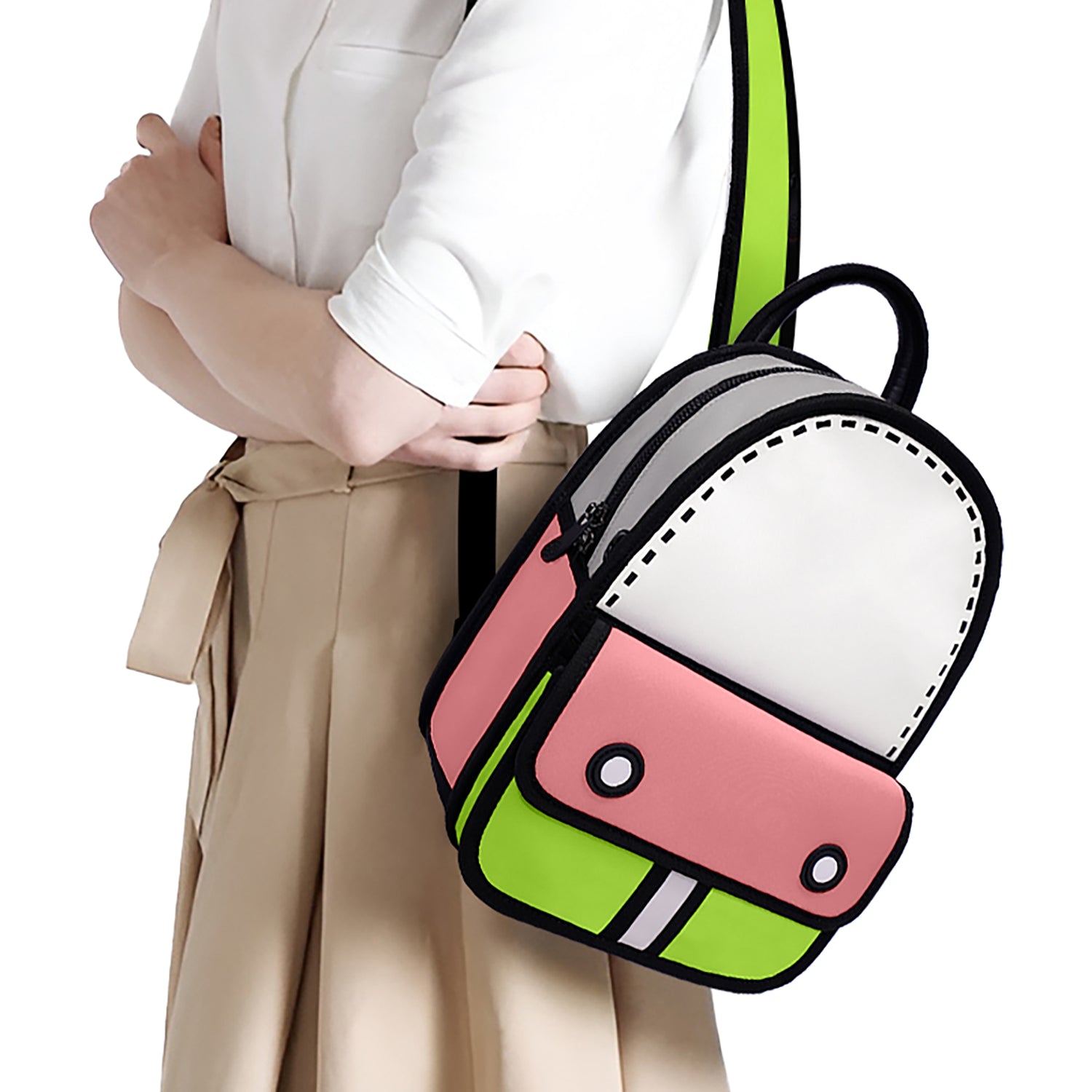 Junior 3D Adventure Matcha Pink Backpack