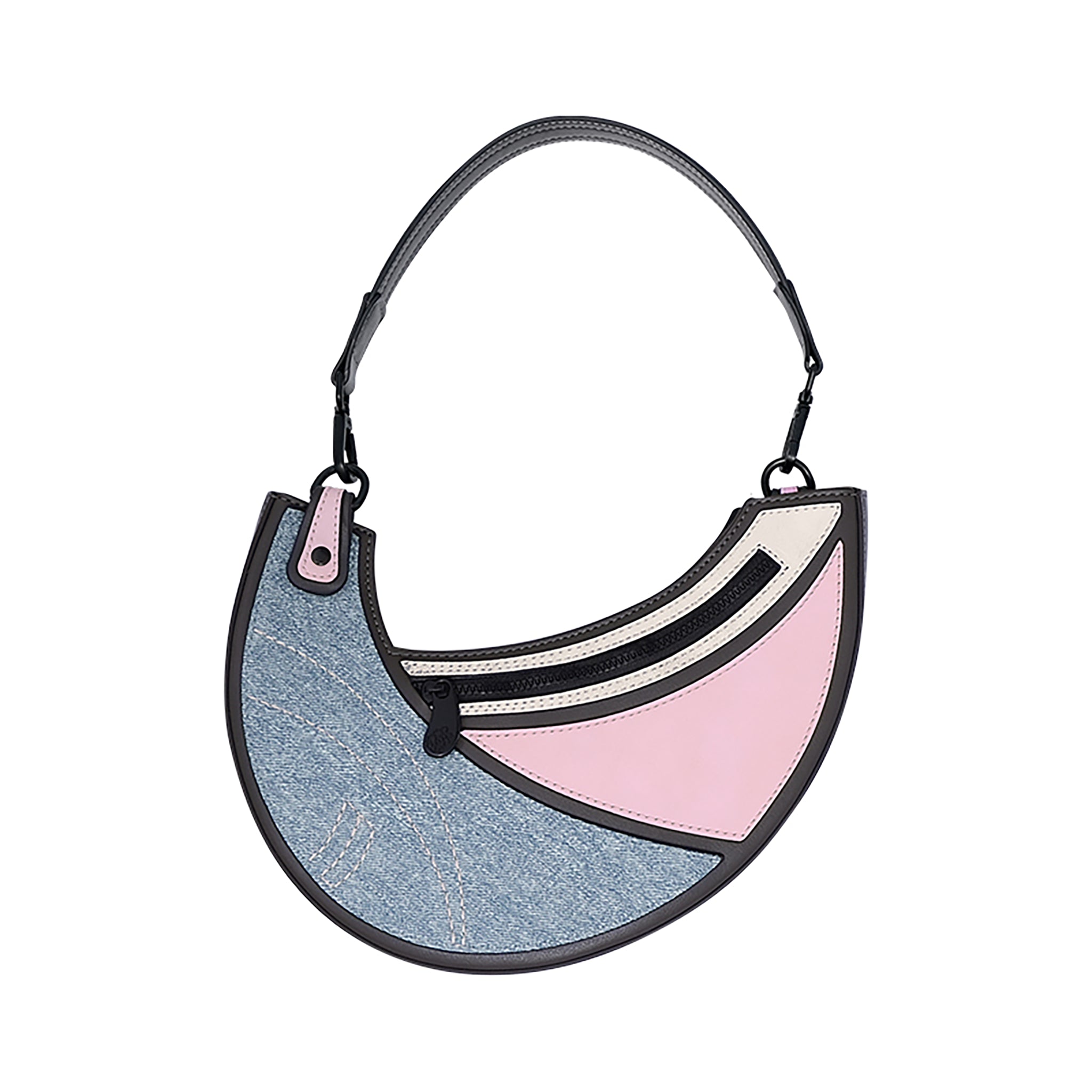 Luna Bag Cross Body  Shoulder Bag-Denim Pink