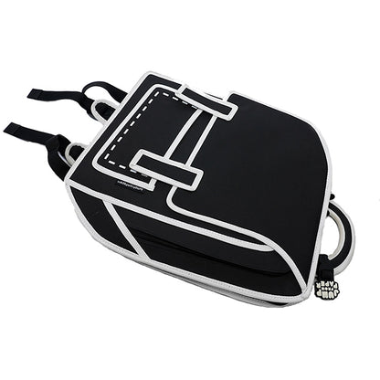 Graffiti Black Spaceman Backpack | JFP289