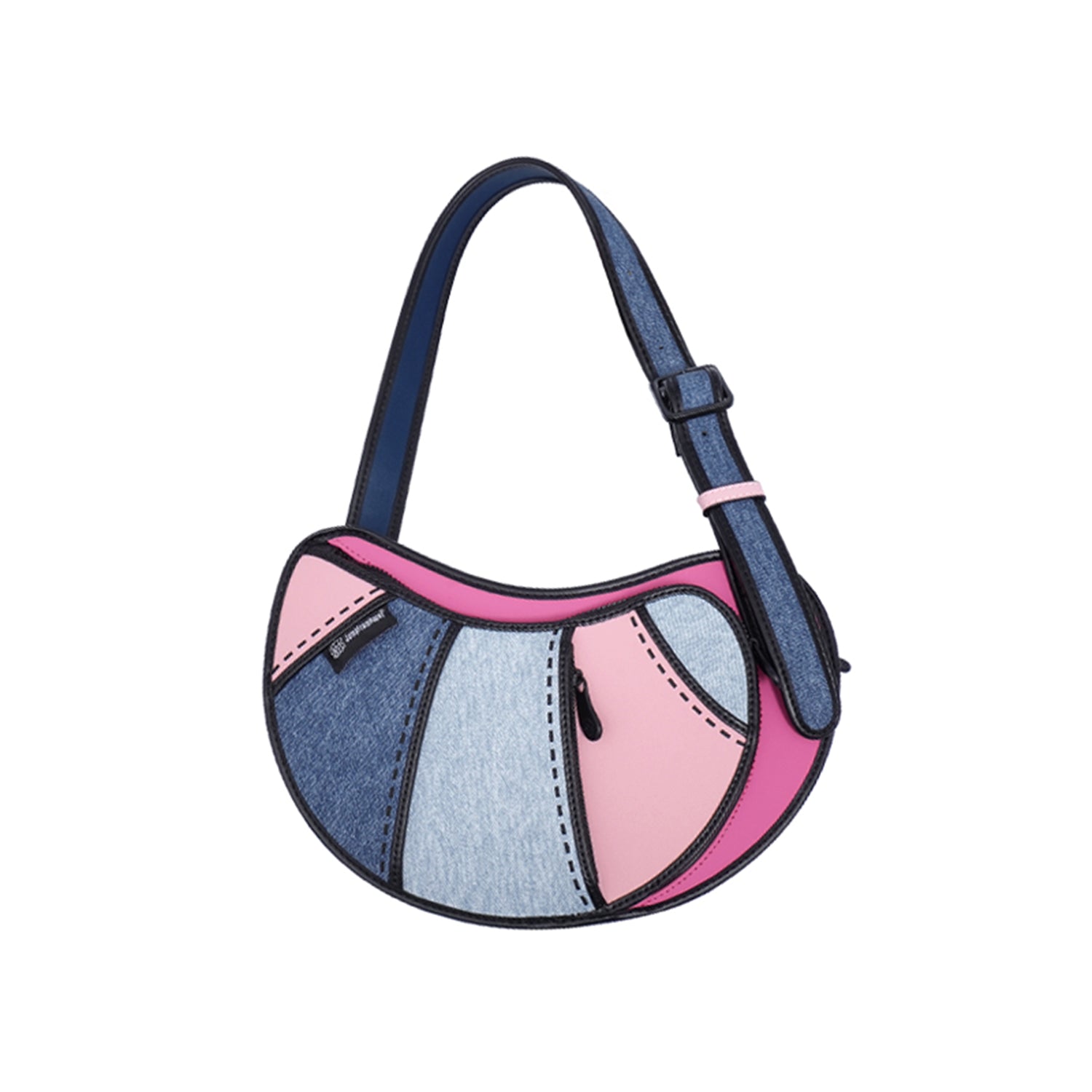 Croissant bag-Denim Pink