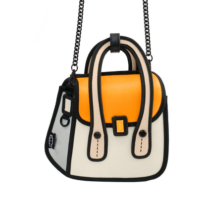 Junior Owl bag  Metal Chain Bag-Orange