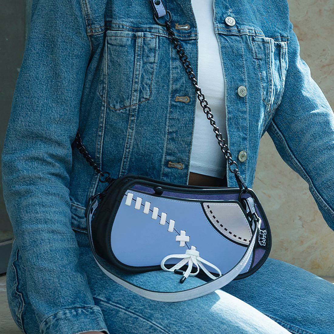 Sandy Bag Cross Body Shoulder Bag-Icey Blue