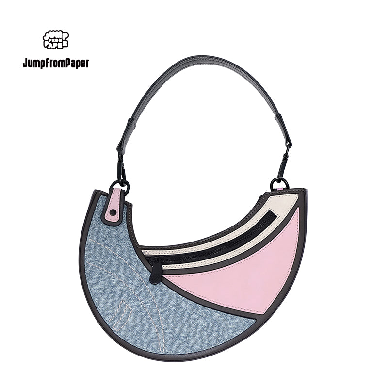 Luna Bag Cross Body  Shoulder Bag-Denim Pink