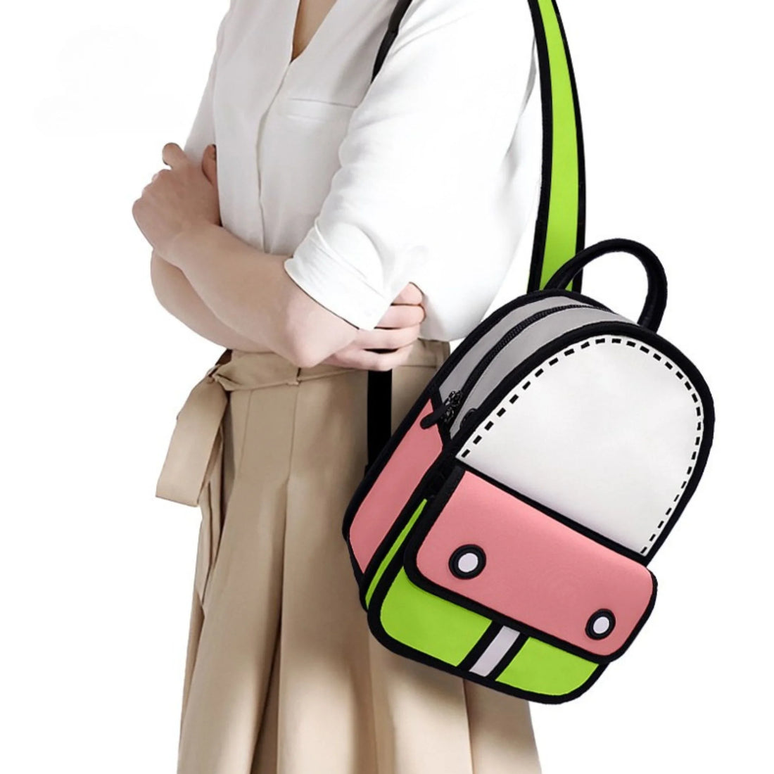 3D Adventure Matcha Pink Backpack