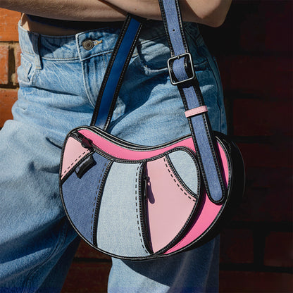 Croissant bag-Denim Pink