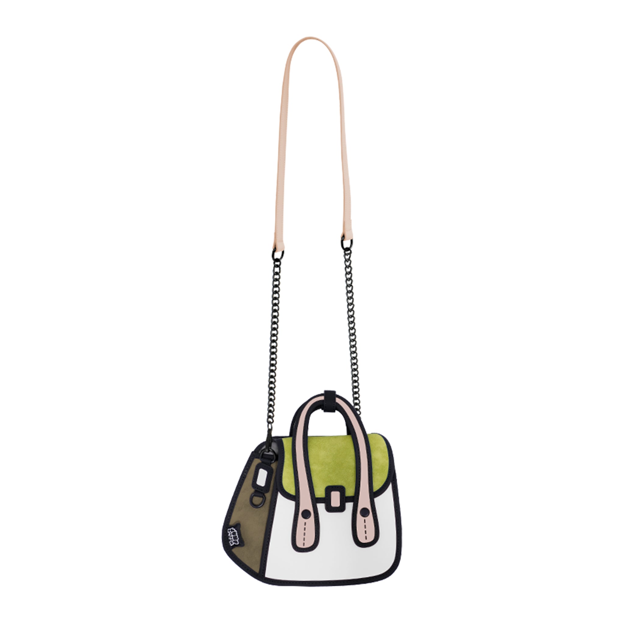 Junior Orange Owl bag  Metal Chain Bag-Matcha Green