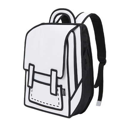 Graffiti White Spaceman Backpack | JFP143