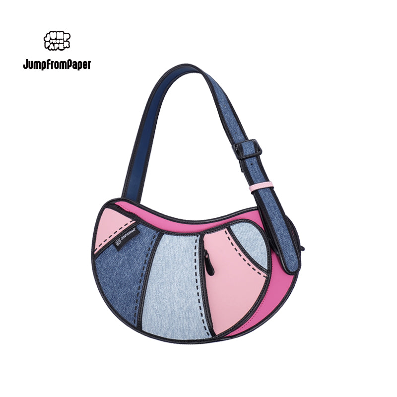 Croissant bag-Denim Pink