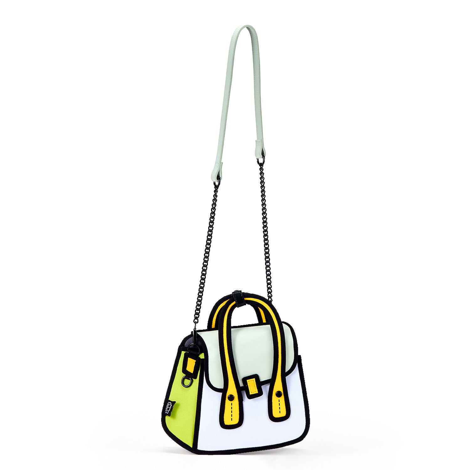 2D Bag Mint Green/Lemon Owl bag / Metal Chain Bag | JumpFromPaper