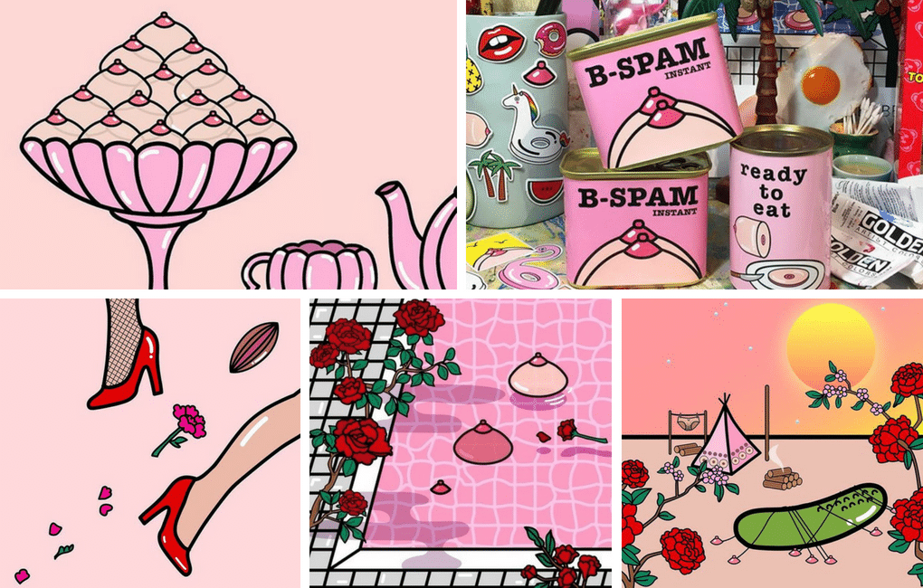 Claudia Chanhoi's Cartoon Illustrations Depict Her Take on Summer and Female Bodies 2 JumpFromPaper Cartoon Bag