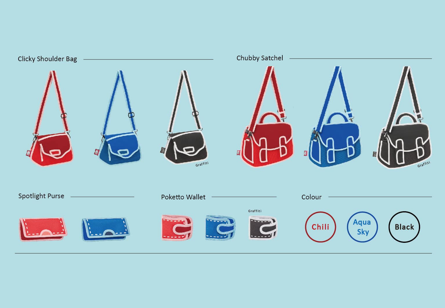 JumpFromPaper Cartoon Bag X-RAY Collection