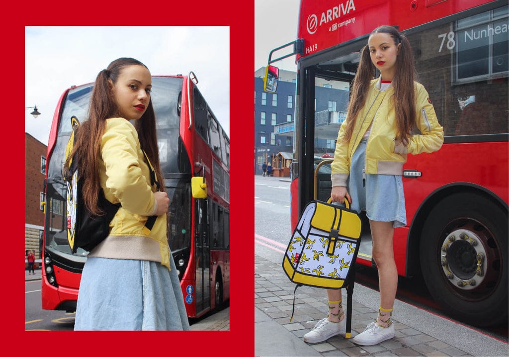 New Editorial with Gallery Girl Lizzy & Photographer Donika 3 JumpFromPaper Pop Art Bag