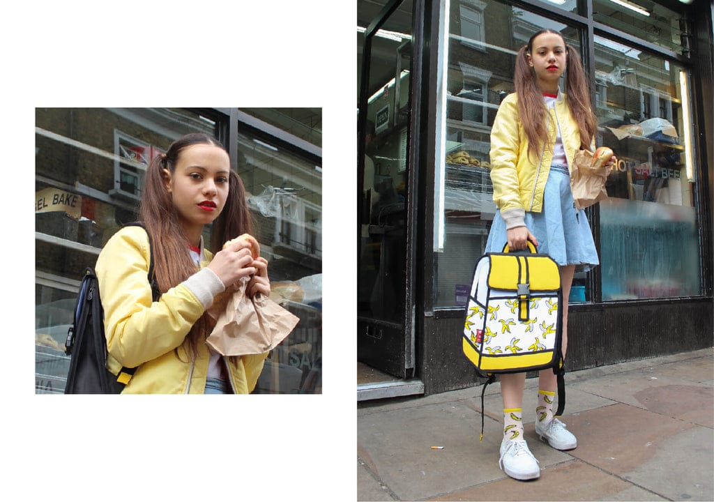 New Editorial with Gallery Girl Lizzy & Photographer Donika 4 JumpFromPaper Pop Art Bag