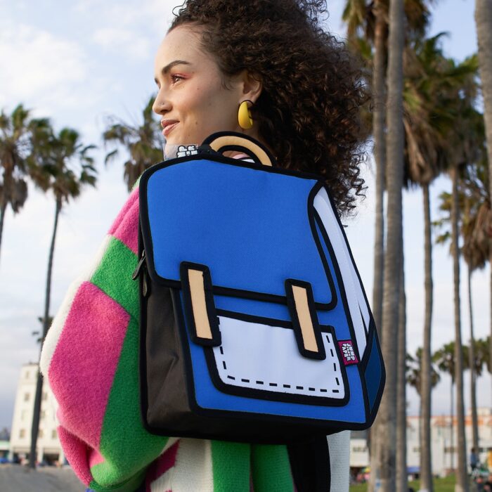 Spaceman Cartoon Backpack-junior-dark blue (1)