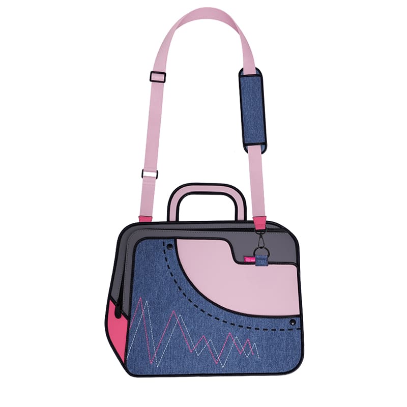 Crush 2D Cartoon Bag – Heartbeat Embroidery,Versatile