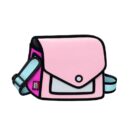 Giggle 2D Cartoon Shoulder Bag-light pink (4)