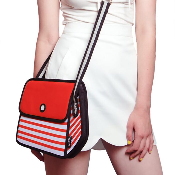Stripe 2D Shoulder Bag -red (6)